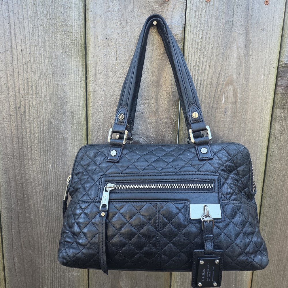L.A.M.B. Black Quilted Shoulder Bag